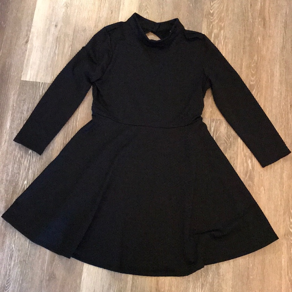 Free People Black fit and flare dress